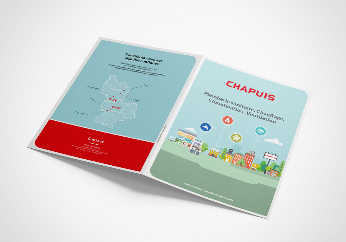 Couverture et dos plaquette commerciale Société Nouvelle Chapuis
