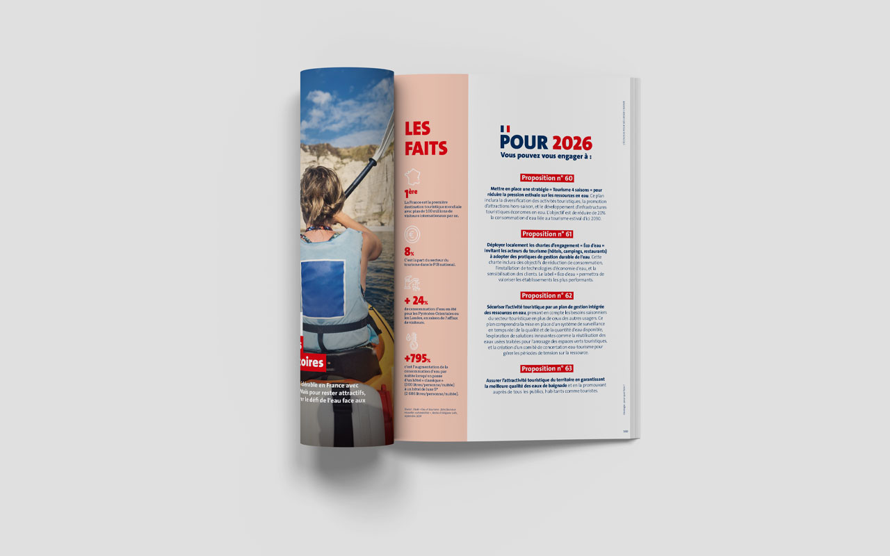 Mise en page intérieure du livre blanc Veolia